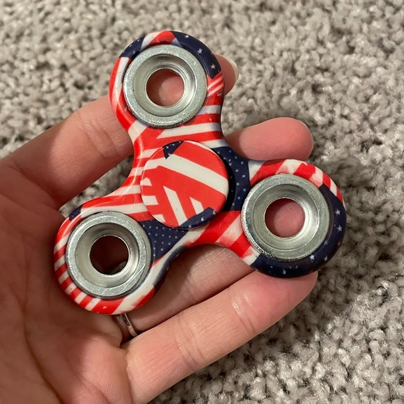 Red, White and Blue Fidget Stress Reliever Spinner NWT - Picture 4 of 6